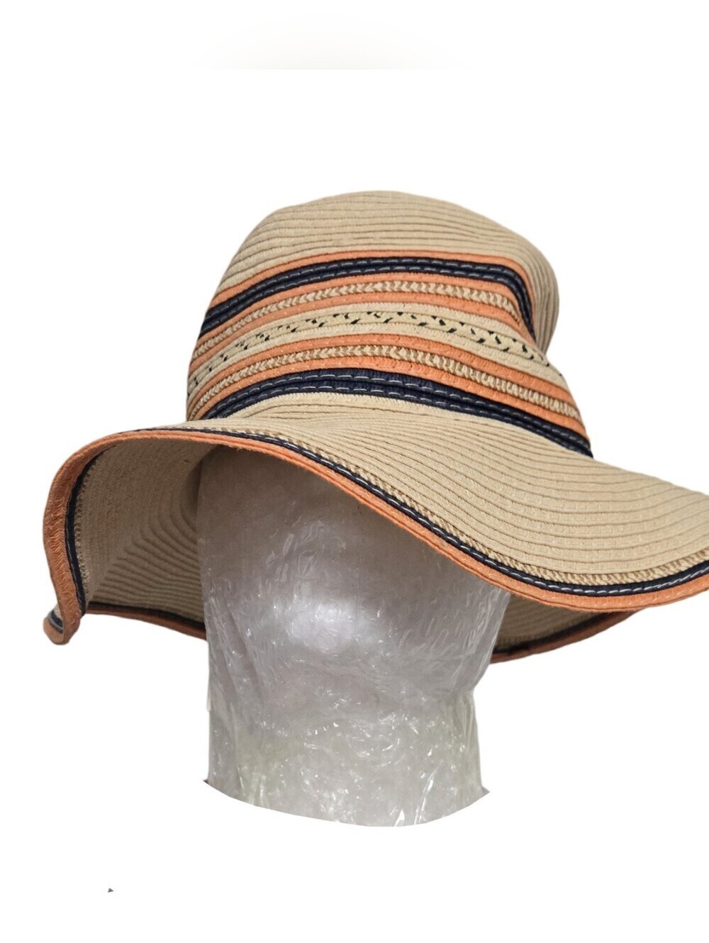 Lane Bryant Wide Brim Straw Hat Resortwear Cottagecore Whimsical Travel